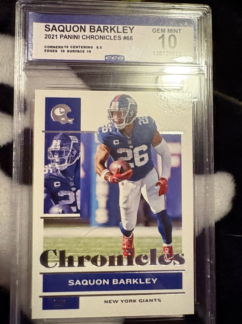 Panini Saquon Barkley Football Card - Blue & White